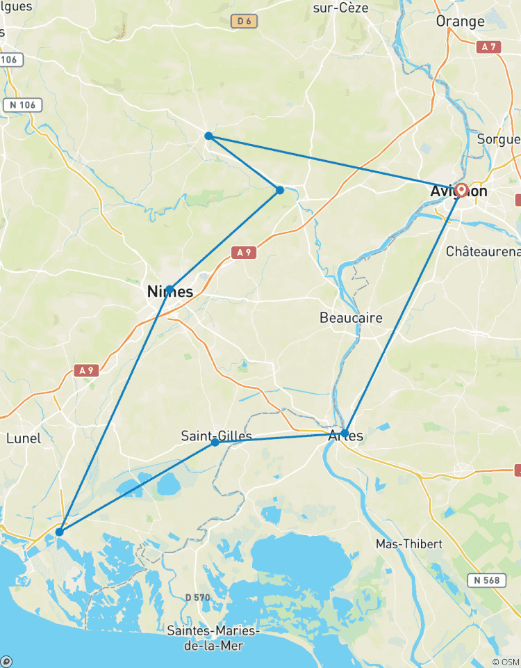 Trek à vélo, Languedoc, France - groupes guidés circuit