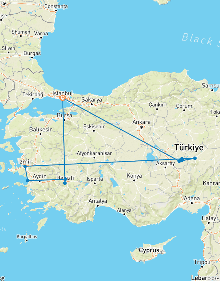 Circuito Excursión de 3 días a Pamukkale, Éfeso y Capadocia desde Estambul en avión