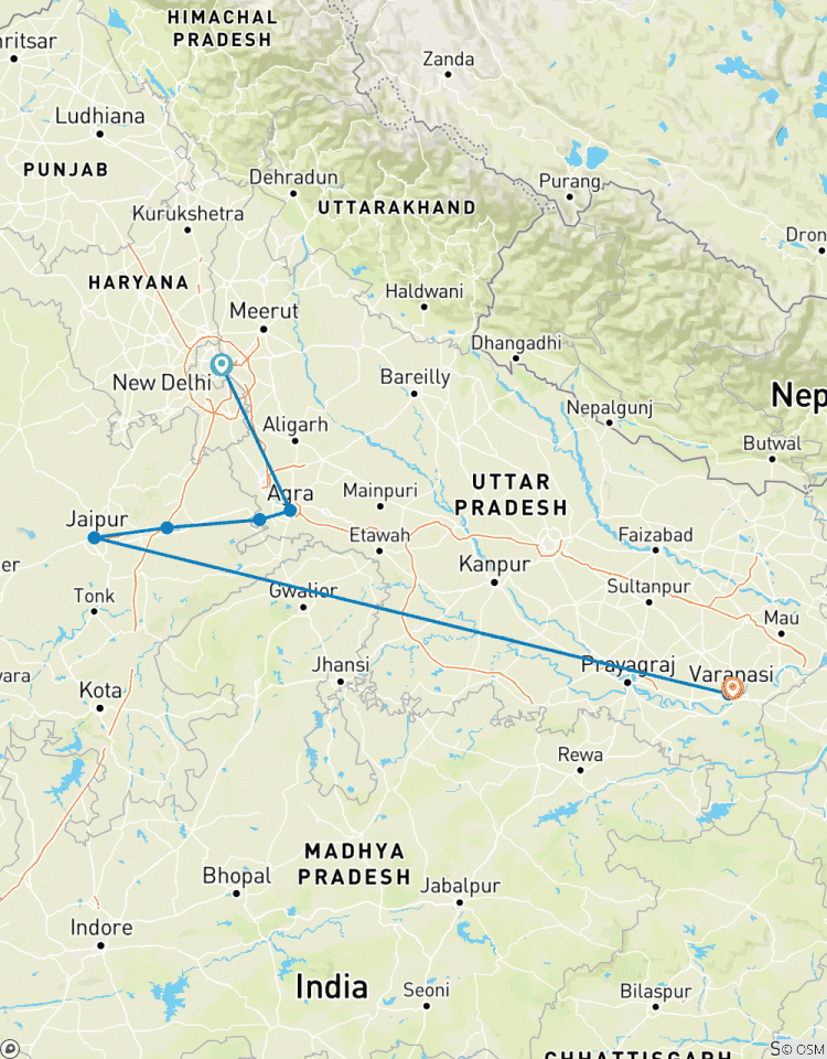 Circuito Triángulo de oro con Varanasi / Ganges - 7 noches / 8 días