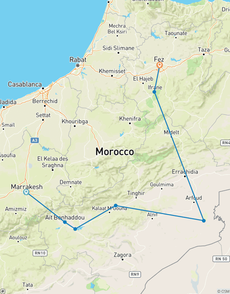 3-Day Desert Tour from Marrakech to Fes with Luxury Camp Tour