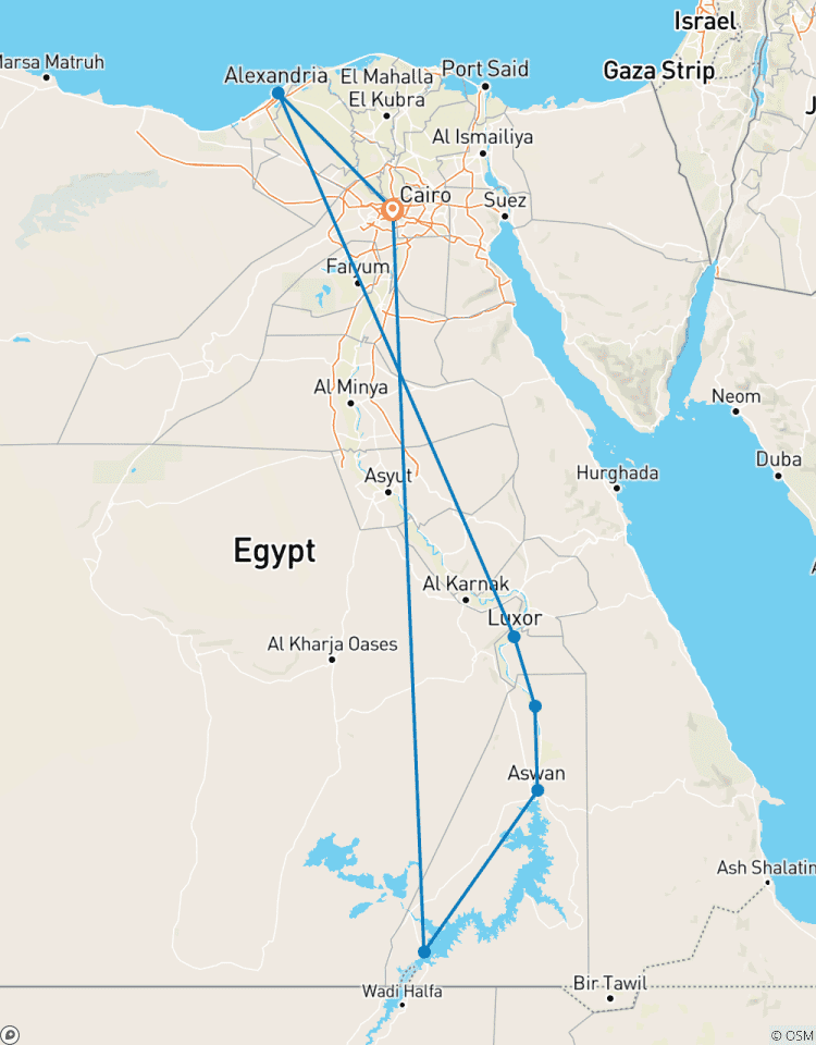 Circuito Circuito Egipto Icónico - Explora El Cairo, Alejandría, Crucero por el Nilo y Abu Simbel 11 días
