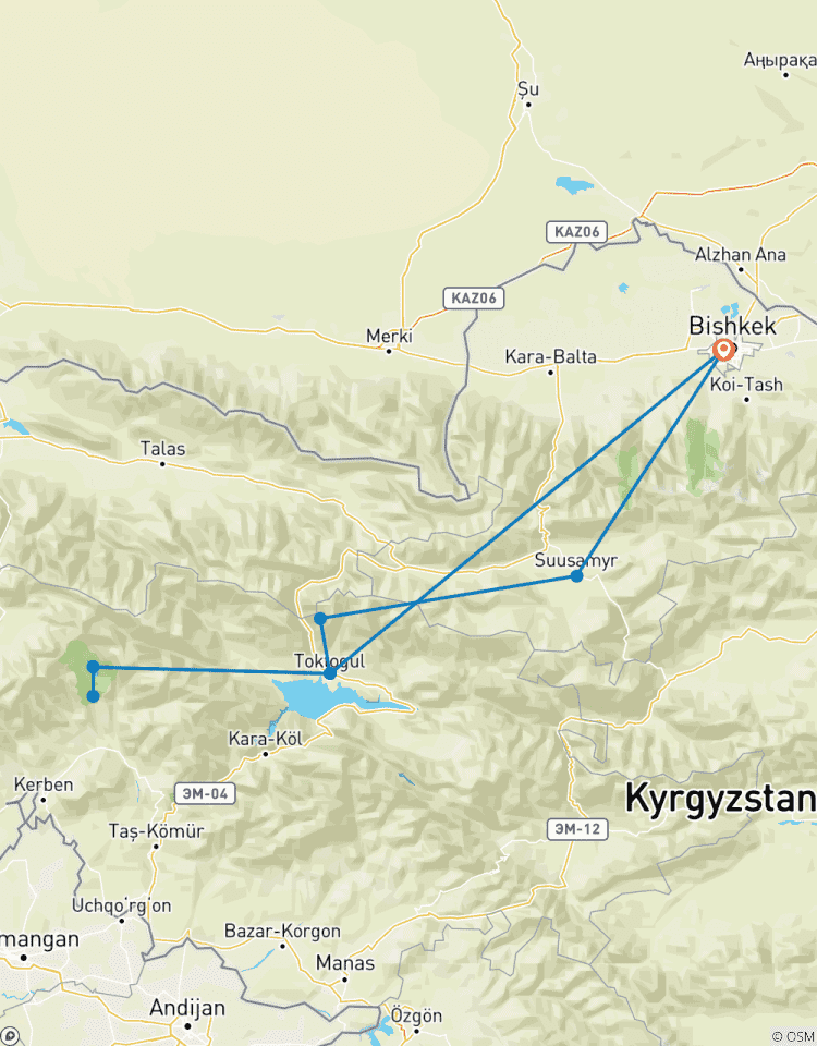 Kirgistans alpiner See Sary-Tschelek Rundreise