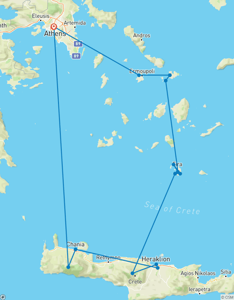 Le meilleur de la Grèce- 15 jours Athènes et 4 îles en 15 jours - visite libre circuit