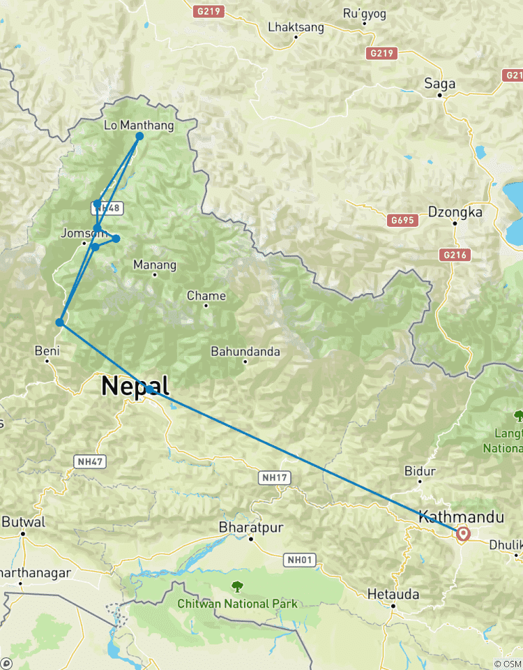 Motorradreise nach Mustang - 15 Tage Rundreise
