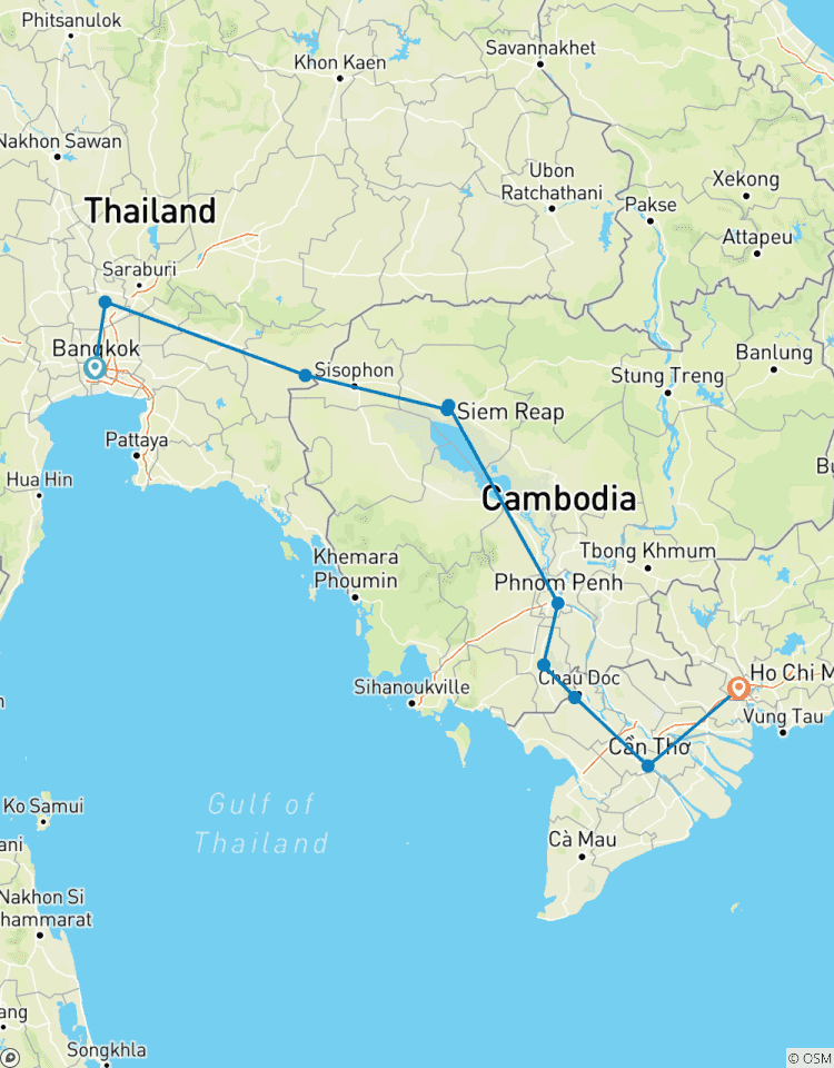 Grootse fietstocht door drie landen van Indochina-rondreis