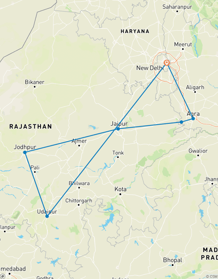 Circuito Fabuloso viaje al triángulo de oro con Jodhpur y Udaipur todo incluido