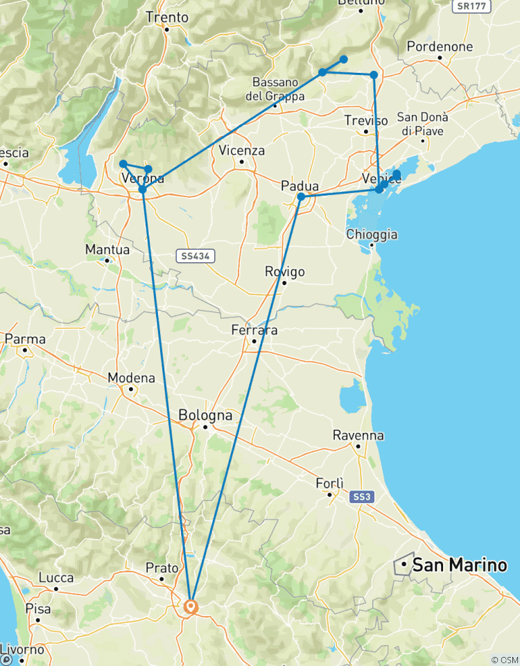 Circuito Experiencia Privada en el Véneto, pensada para los amantes de la comida y el vino.
