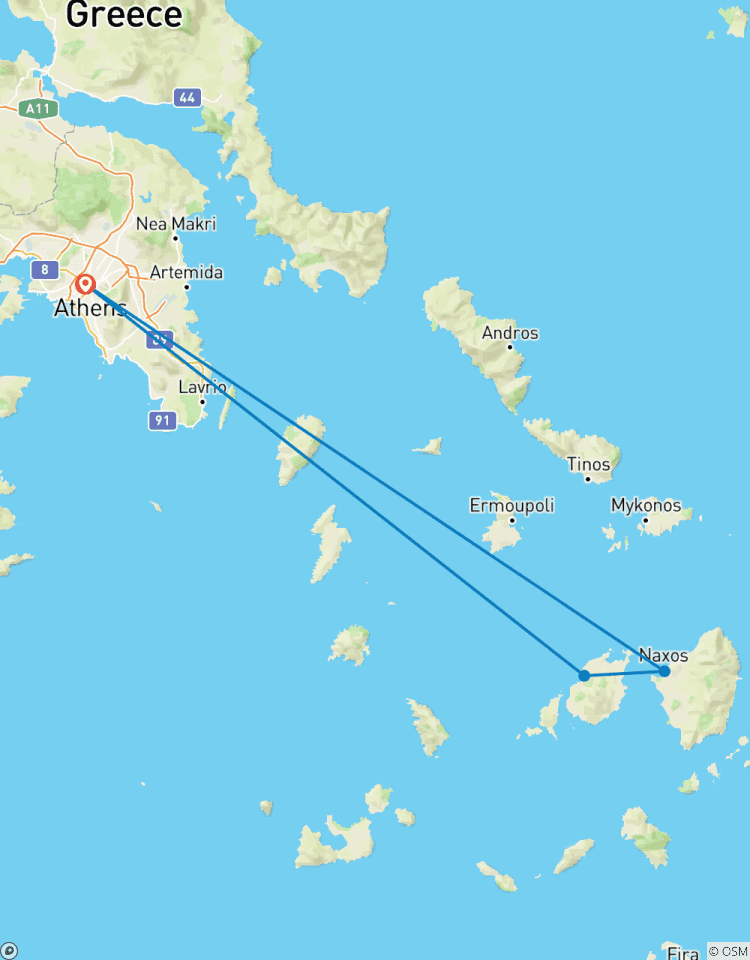 Eilandhoppen in Griekenland – Athene, Paros & Naxos – zelfgeleid-rondreis