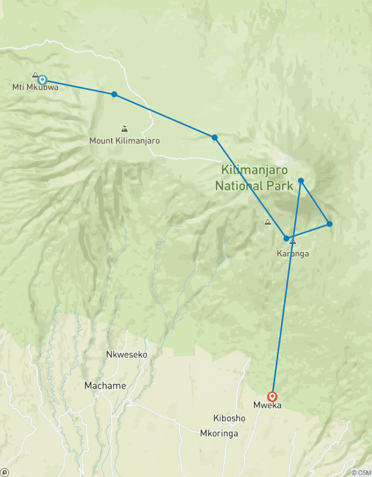 Circuito Subida al Kilimanjaro ruta Lemosho 8 días