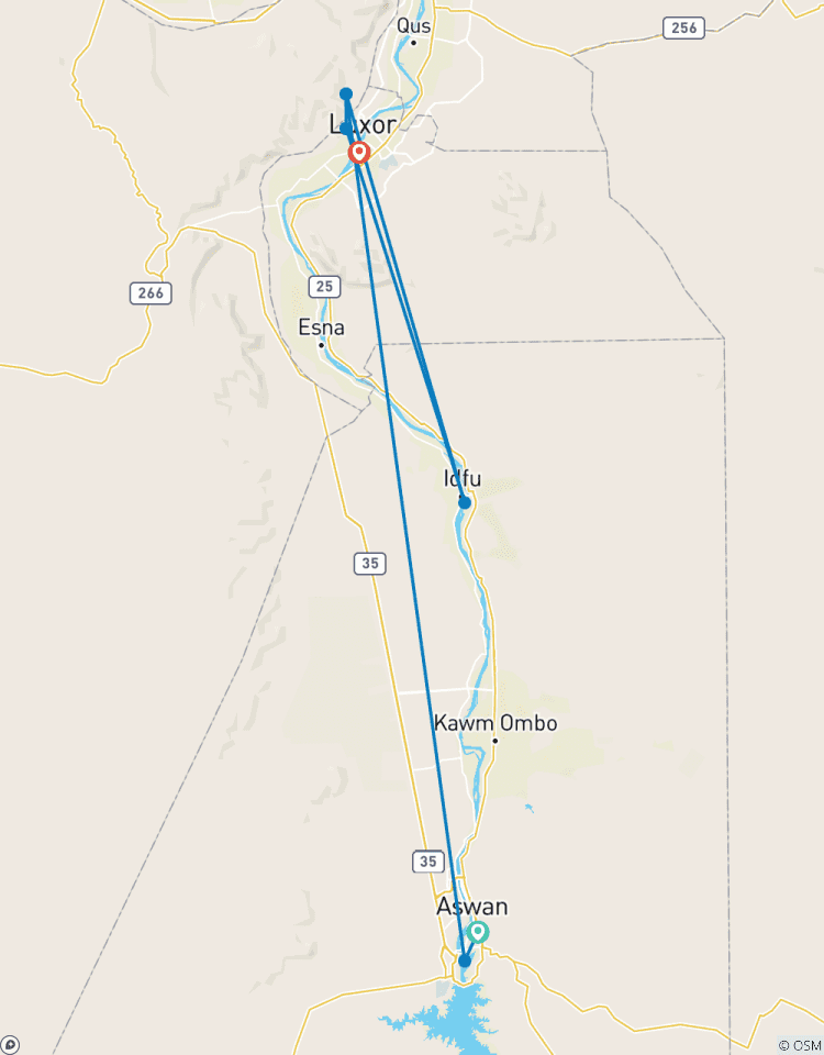 Croisière sur le Nil d\'Assouan à Louxor pour 4 jours et 3 nuits circuit
