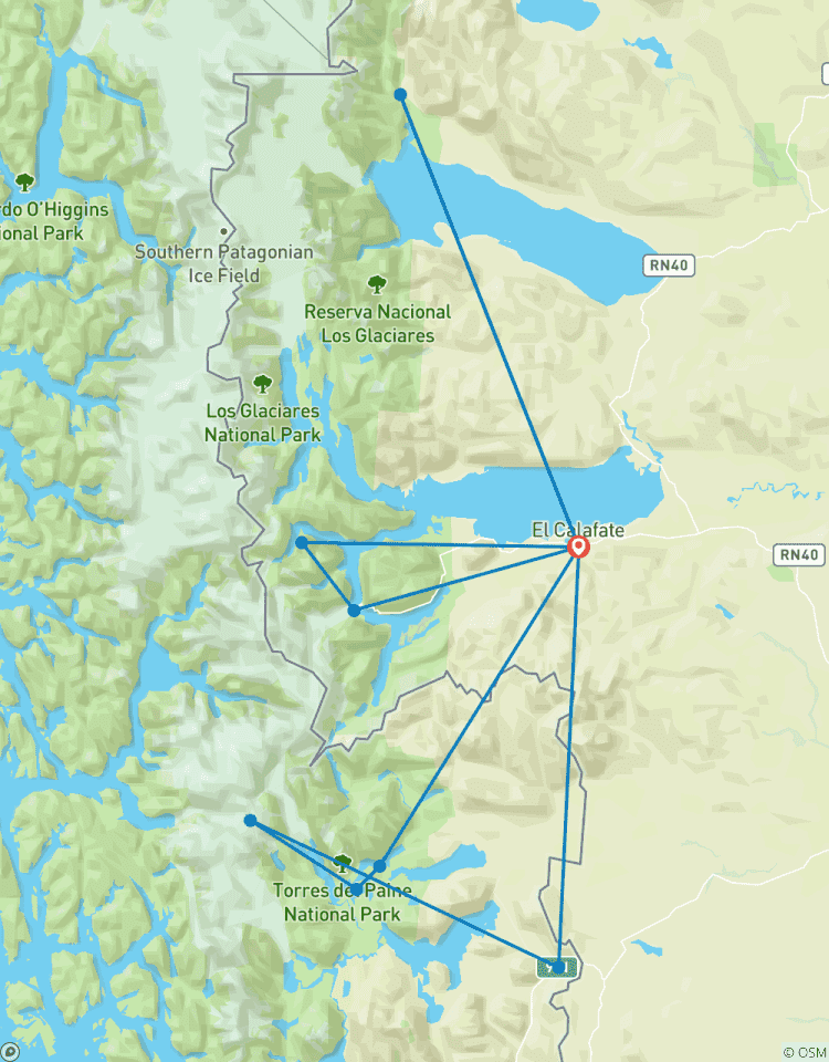 Circuito El Calafate y Torres del Paine. Glaciares de la Patagonia - 5 Días