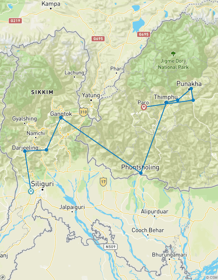 Circuito Viaje al noreste de la India y Bután
