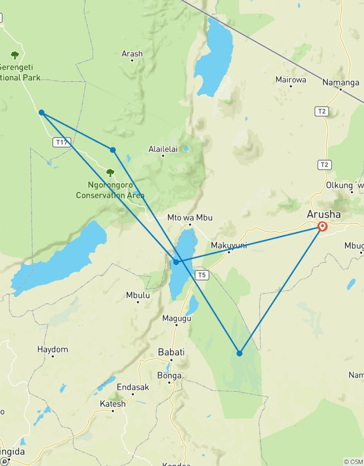 Circuito Manyara, Serengeti, Ngorongo, Tarangire