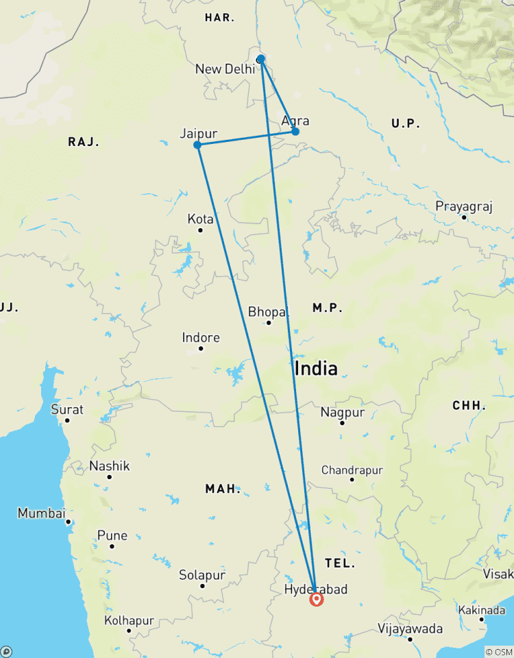 Private 3-Day Golden Triangle Trip from Hyderabad: Taj Mahal Sunrise, Luxury Hotels, and Skip-the-Line Tickets Tour
