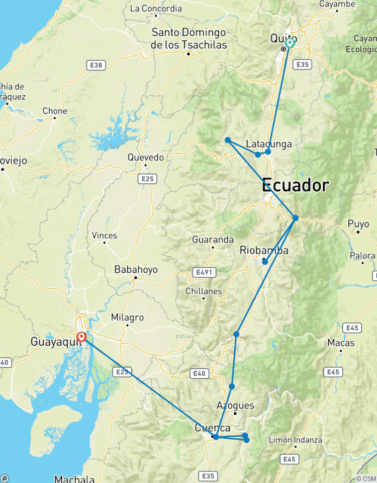 Circuito Experiencia andina de 6 días de Quito a Guayaquil