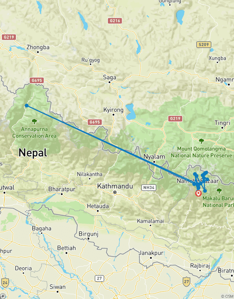 16 dagen Everest Drie Hoge Passen Trek-rondreis