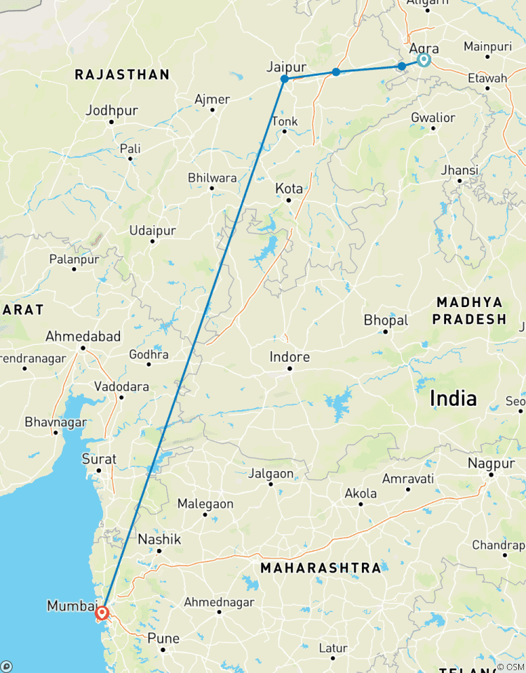 Private 4-Day Golden Triangle Trip from Mumbai: Taj Mahal Sunrise, Luxury Hotels, Flights, and Skip-the-Line Tickets Tour