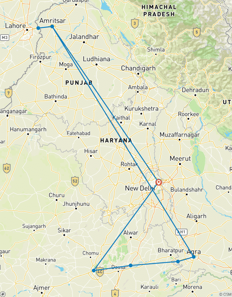 Circuito Triángulo de oro con el Templo Dorado de Amritsar - 7 noches / 8 días