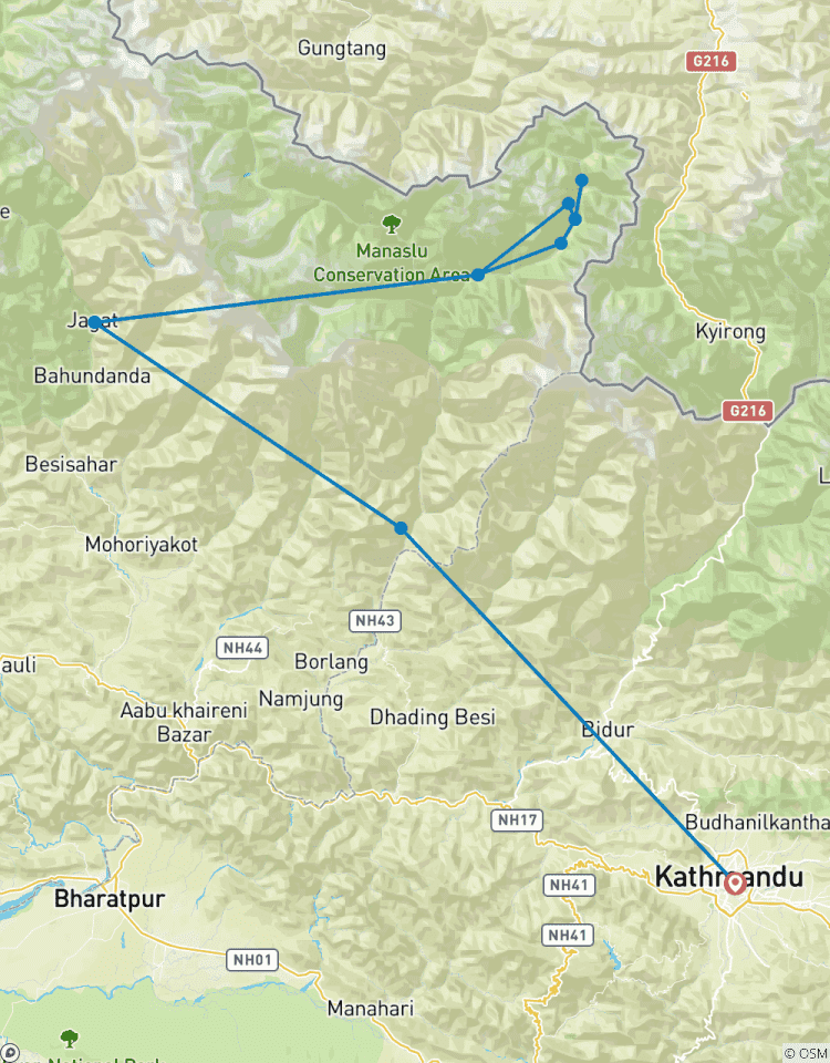 Trekking dans la vallée de Tsum circuit