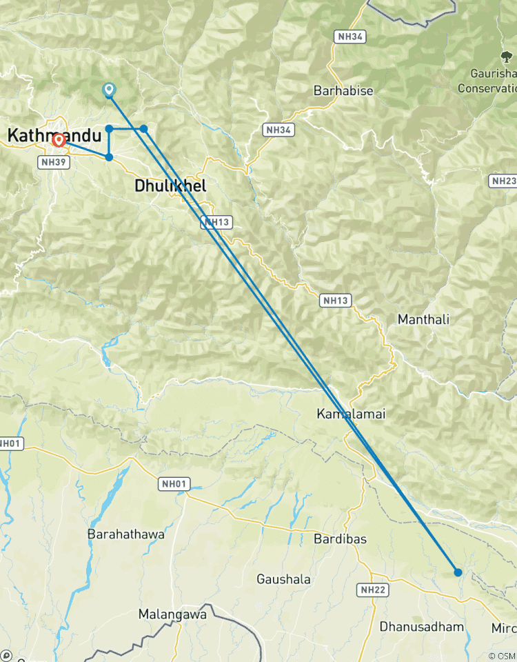 Circuito Ruta de 3 días Chisapani - Nagarkot