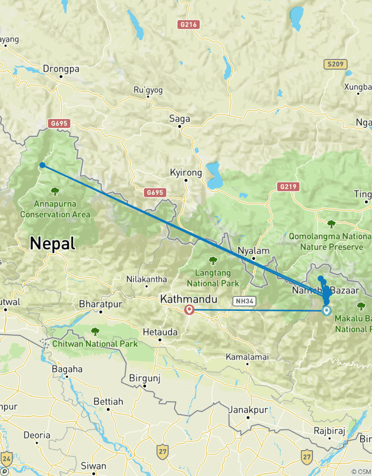 Circuito Ruta de 10 días por el valle de Gokyo