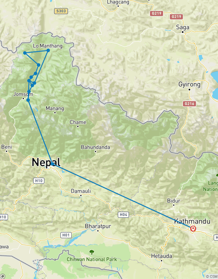 14 Tage Upper Mustang Trek Rundreise