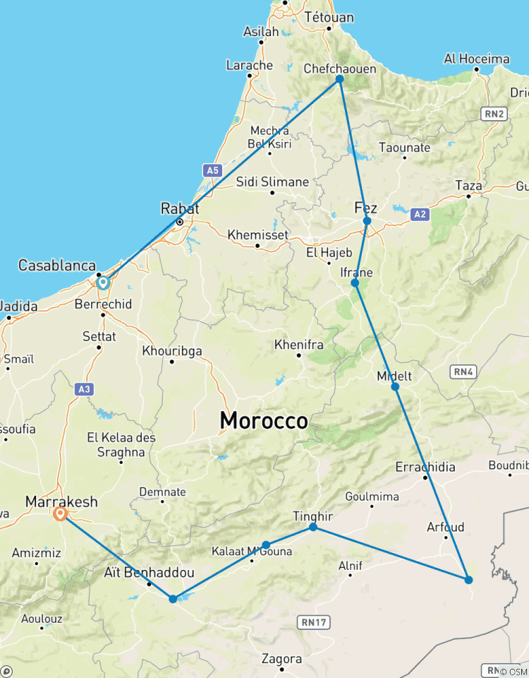 Von Casablanca nach Marrakesch Privatreise 7 Tage Rundreise