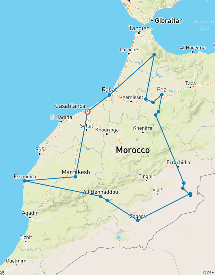Privatreise ab Casablanca 10 Tage Rundreise
