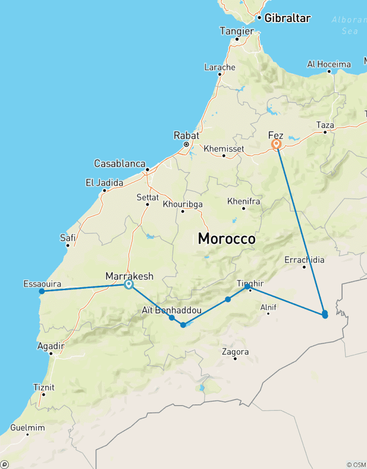 Marrakesch, Essaouira & Wüstenausflug nach Fes Privatreise 6 Tage Rundreise