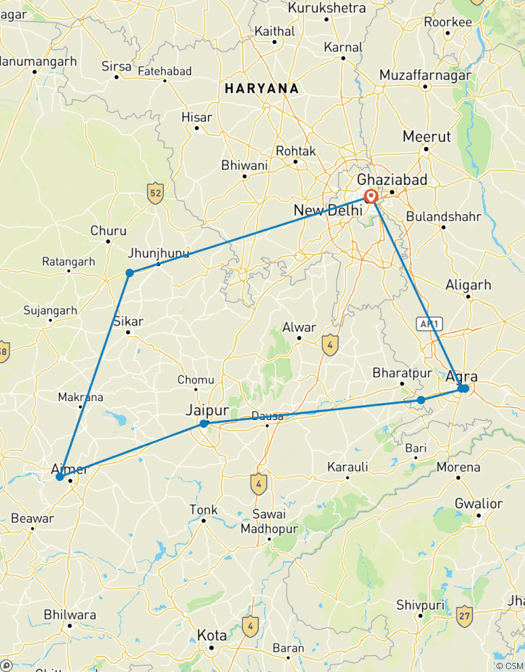 Circuito Circuito de lujo al triángulo de oro con Pushkar