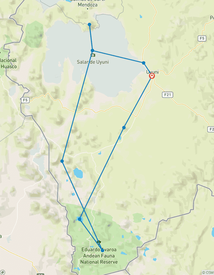 Expédition privée de 3 jours dans les salines d\'Uyuni et les lagunes colorées circuit