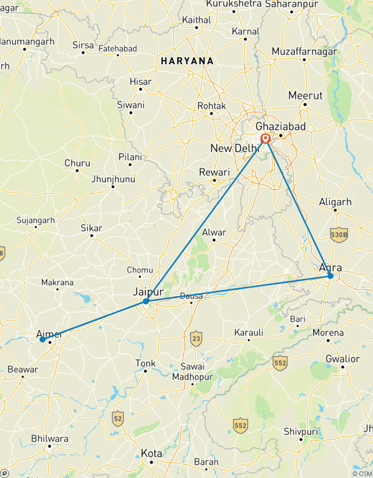 Circuit de 5 jours dans le Triangle d\'Or avec Pushkar - Delhi Agra Jaipur Pushkar Tour - Taj Mahal Sunrise or Sunset circuit