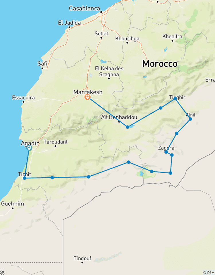 7-daagse Expeditie Zuid-Marokko: Kasbahs & Sahara-woestijn-rondreis