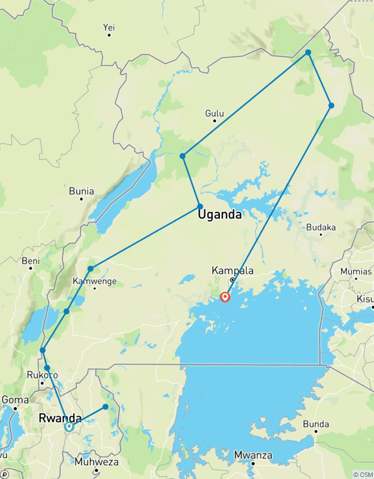 Entdecken Sie Ruanda & Uganda Gorillas, Schimpansen & Big 5 (Exklusiv Privat) Rundreise