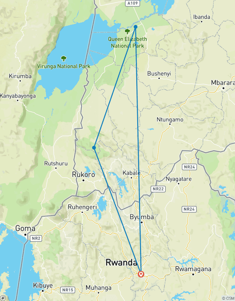 Circuito Excursión de 3 días a los Chimpancés y Gorilas de la Selva de Kalinzu