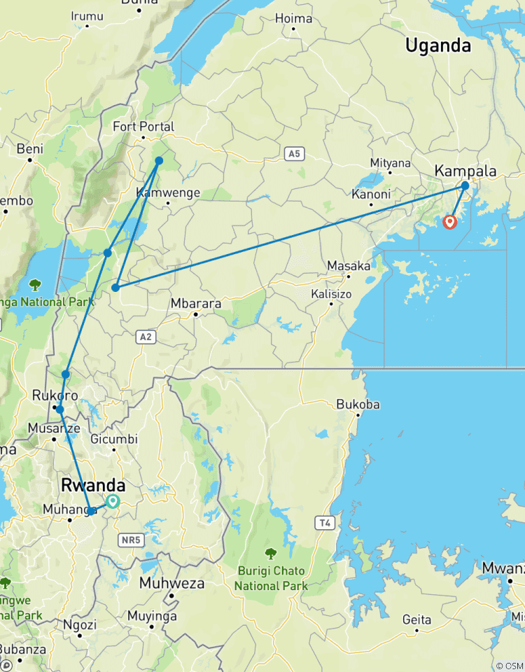 Circuito Excursión de 5 días por los gorilas, la fauna salvaje y los chimpancés en la selva de Kibale