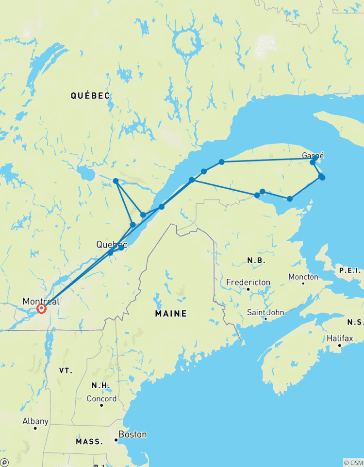 Quebec diepgaand – incl. het schiereiland Gaspe-rondreis