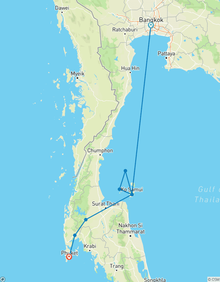 De essentie van Zuid-Thailand-rondreis