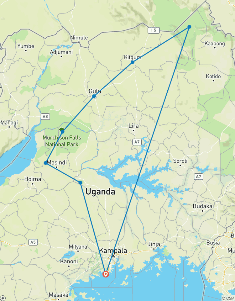 7 jours - Le Nord glorieux, les chutes de Murchison et la vallée de Kidepo circuit