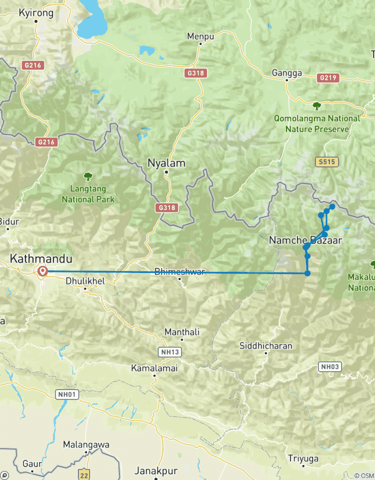 Everest Basislager Trekking Tour Rundreise