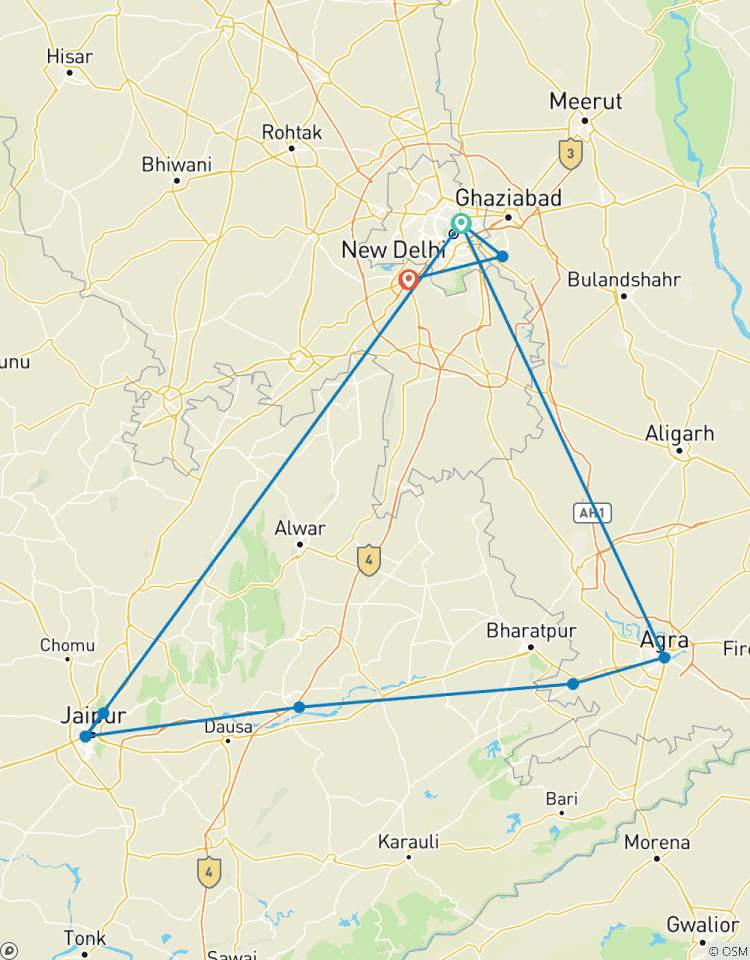 6 Day Golden Triangle Tour (Taj Mahal Sunset/Sunrise) - Delhi Agra Jaipur Tour Tour