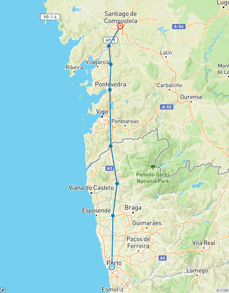 Camino de Santiago self-guided bike tour Tour