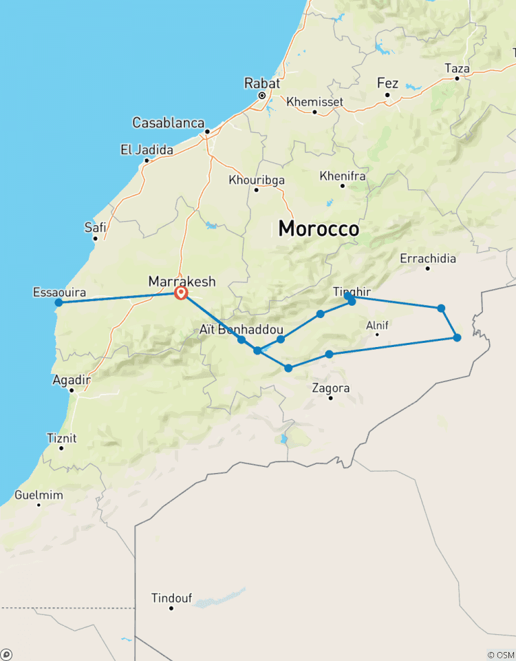 Nach Essaouira über die Sahara Wüste und Atlasgebirge - 5 Tage Rundreise