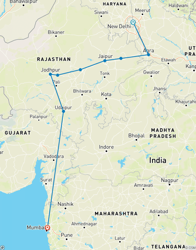 Trésors de l\'Inde et foire aux chameaux de Pushkar - 15 jours circuit