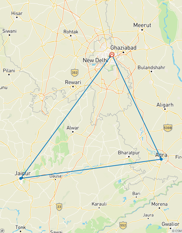 Circuito Circuito privado de lujo al triángulo de oro de la India - todo incluido