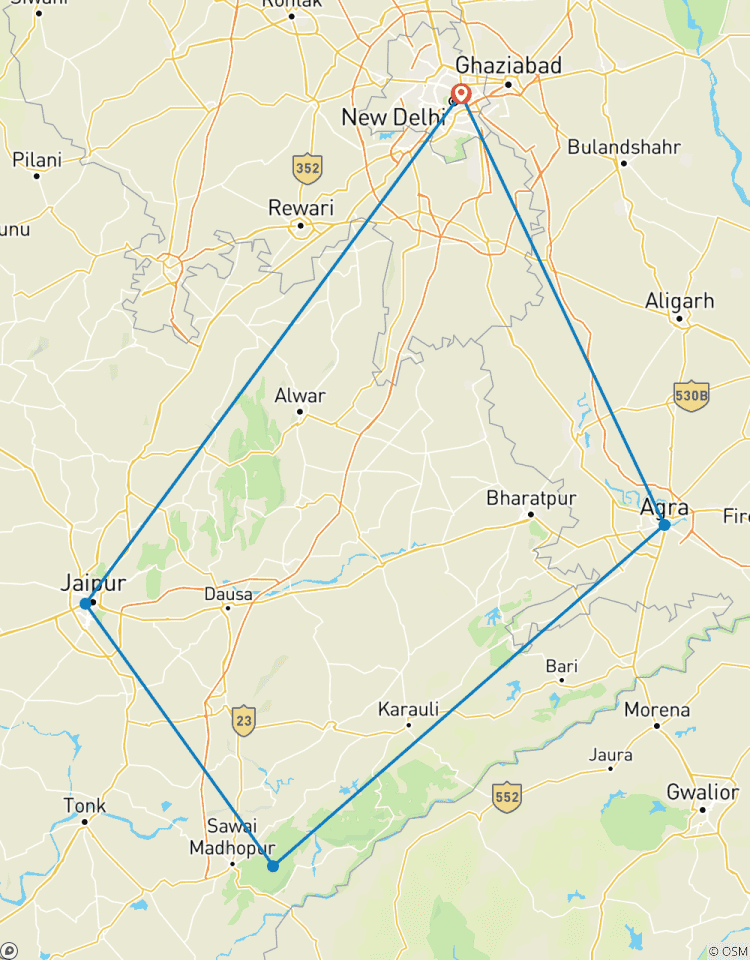 Circuito Viaje privado de lujo al Triángulo de Oro con Safari en Tigre desde Delhi