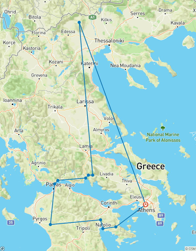 Circuit classique en Grèce avec Nauplie - Quatre jours au départ d\'Athènes circuit