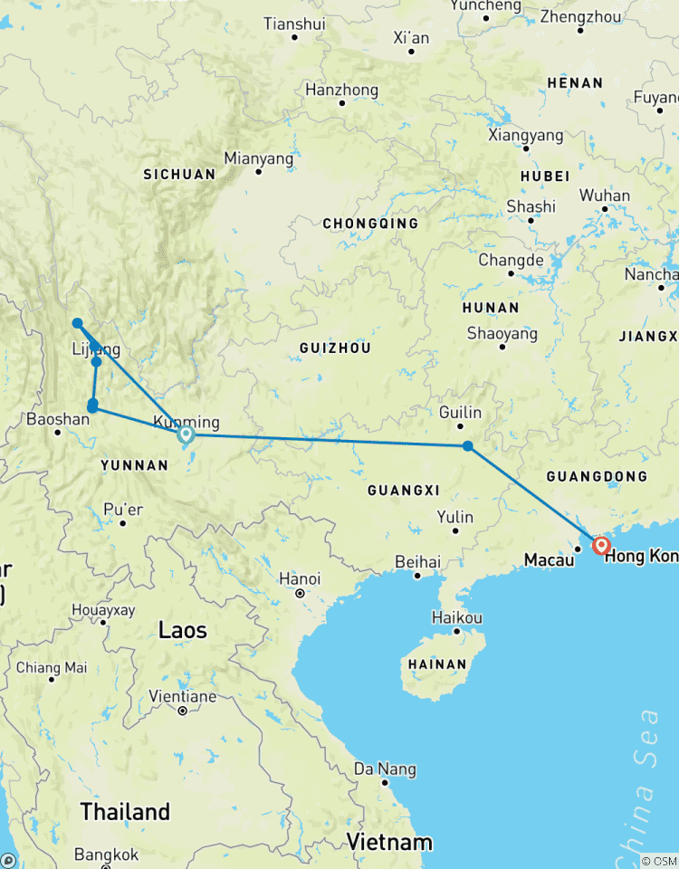 Circuito Esencia del Sudoeste de China