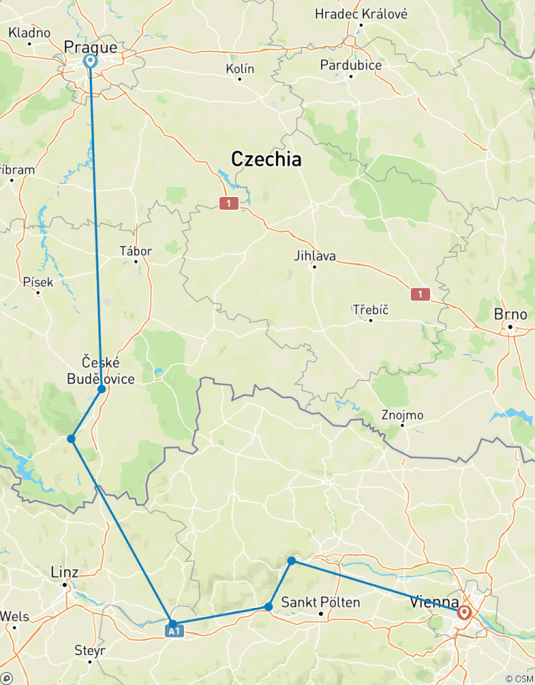 De Prague à Vienne en vélo circuit