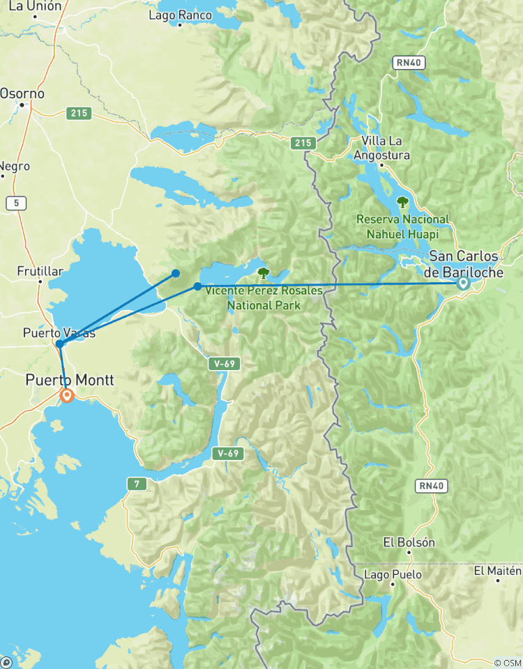 Andean Crossing Bariloche (Argentina) to Puerto Varas (Chile) Tour